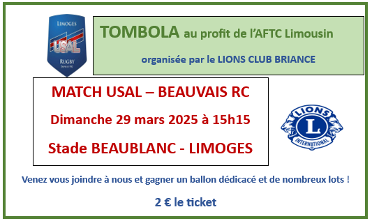 TOMBOLA USAL - LIONS CLUB BRIANCE 